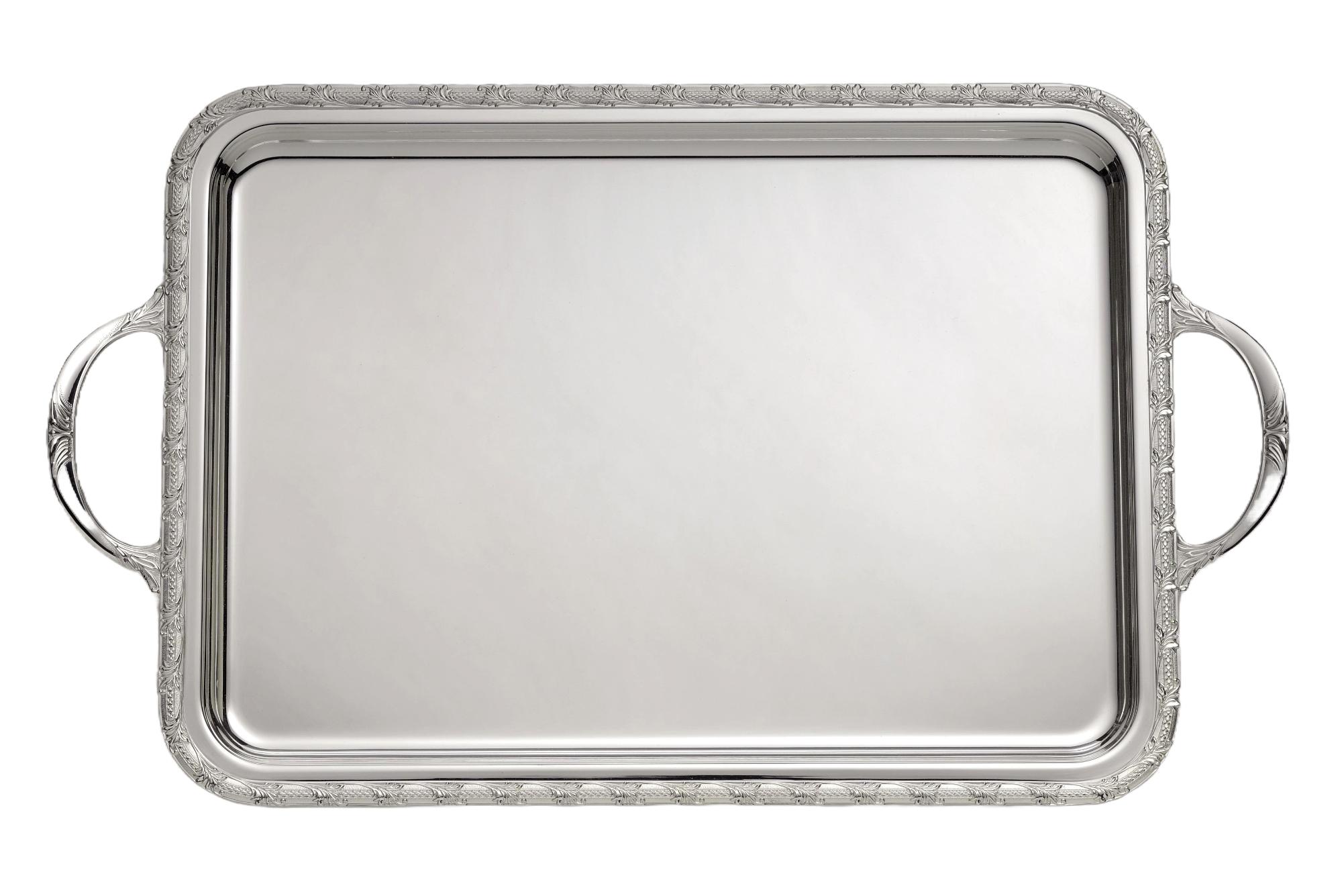 Royal Silver Serving Tray with Handles | Dimensions: 34 x 47 cm