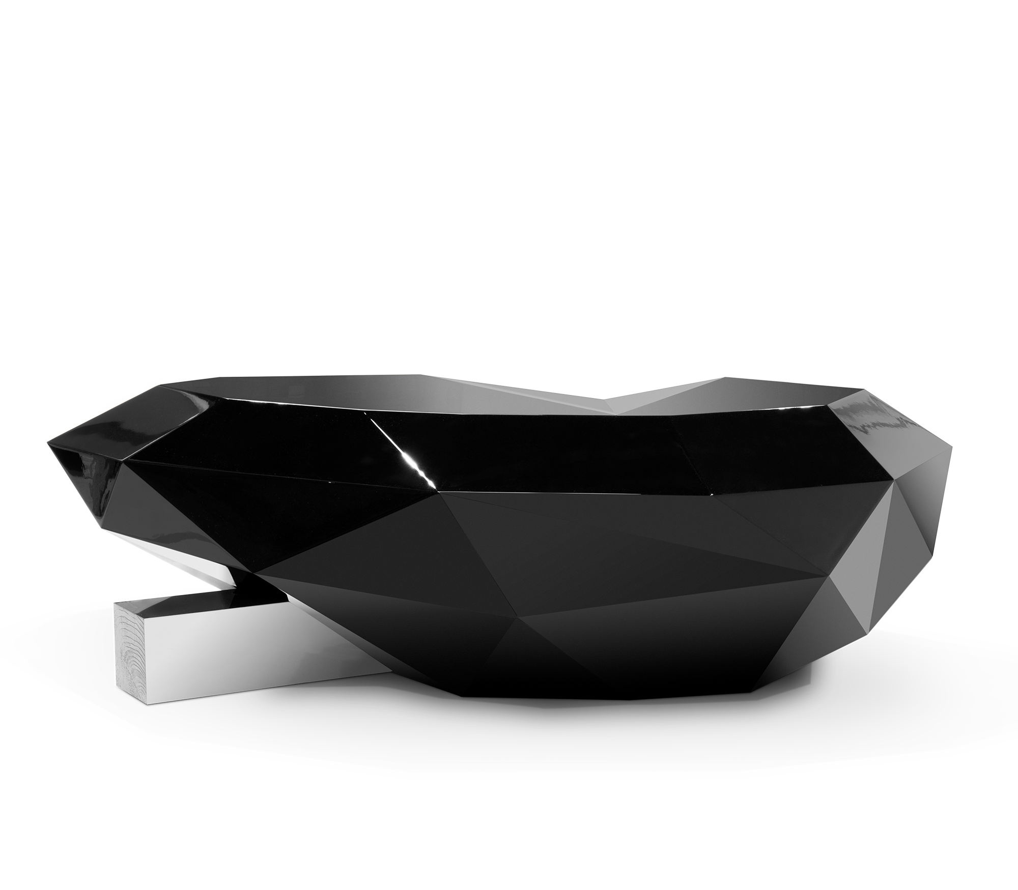 Prism Black Finish Coffee Table