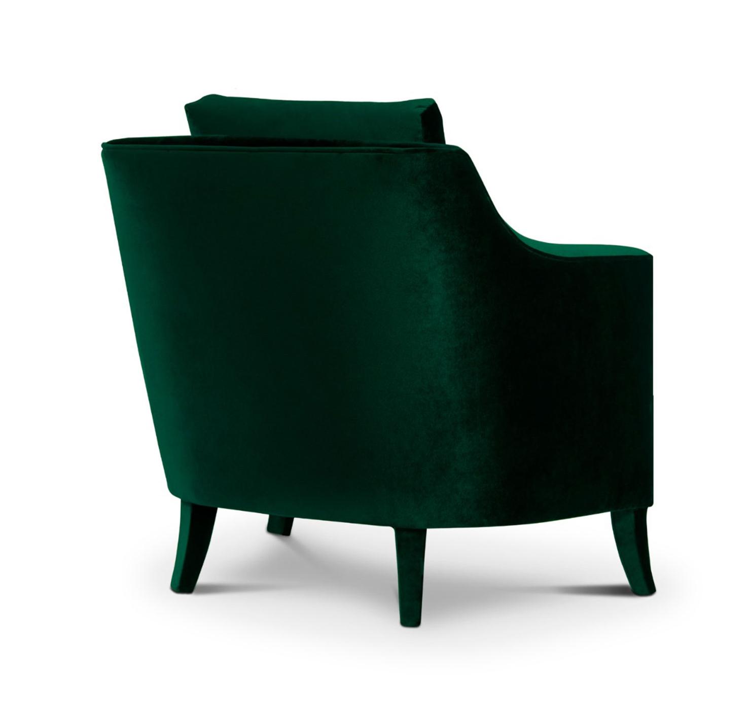 Plush Velvet Accent Armchair