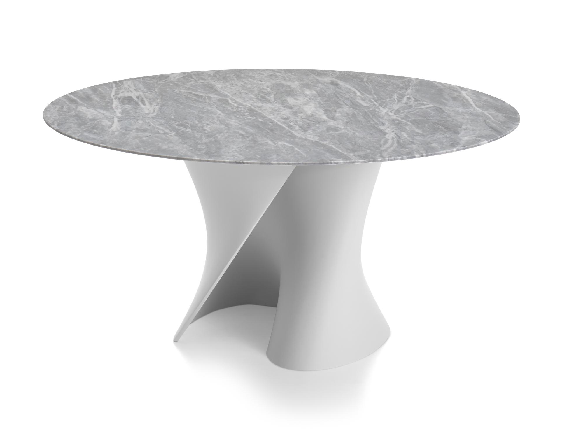 S Table With Grey Marble Top | Dimensions: Ø 126 cm