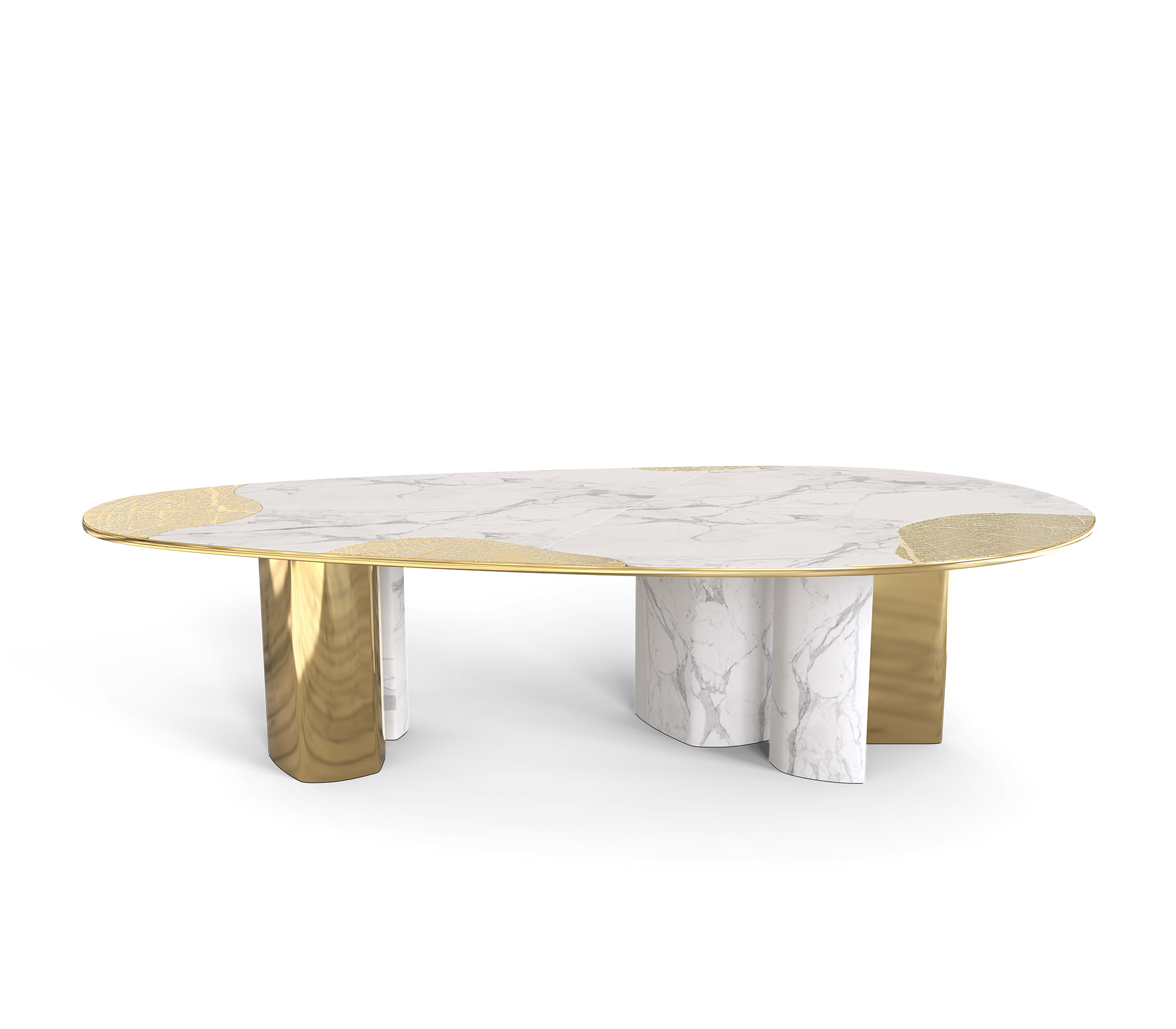 Athena Carrara Marble & Gold Table