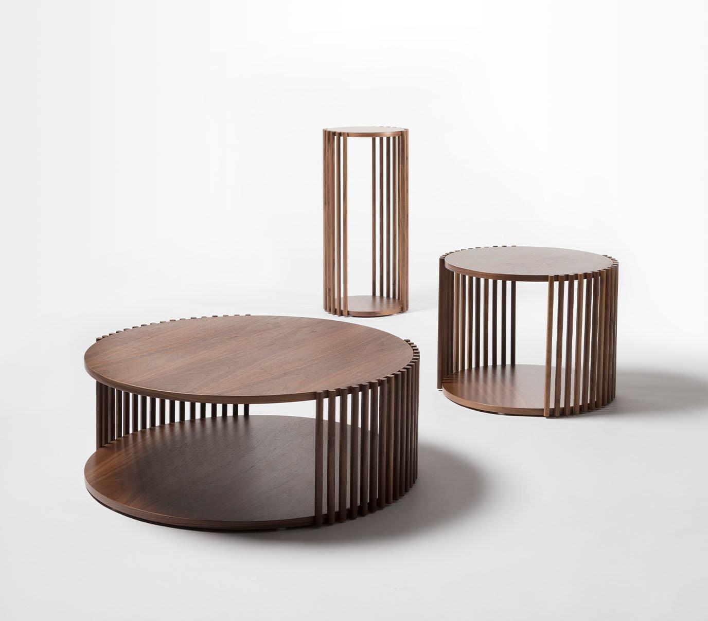 Round Small Wooden Coffee Table