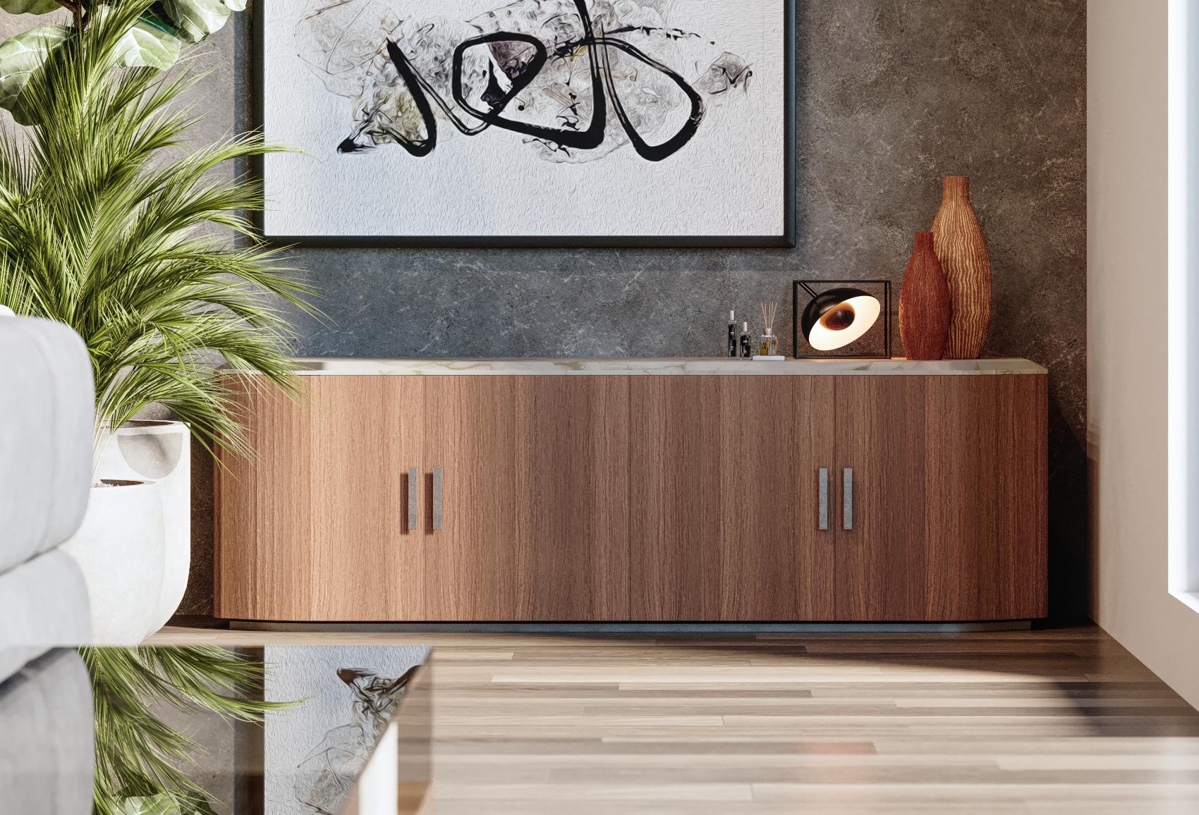 Bruce Wood & Marble Sideboard