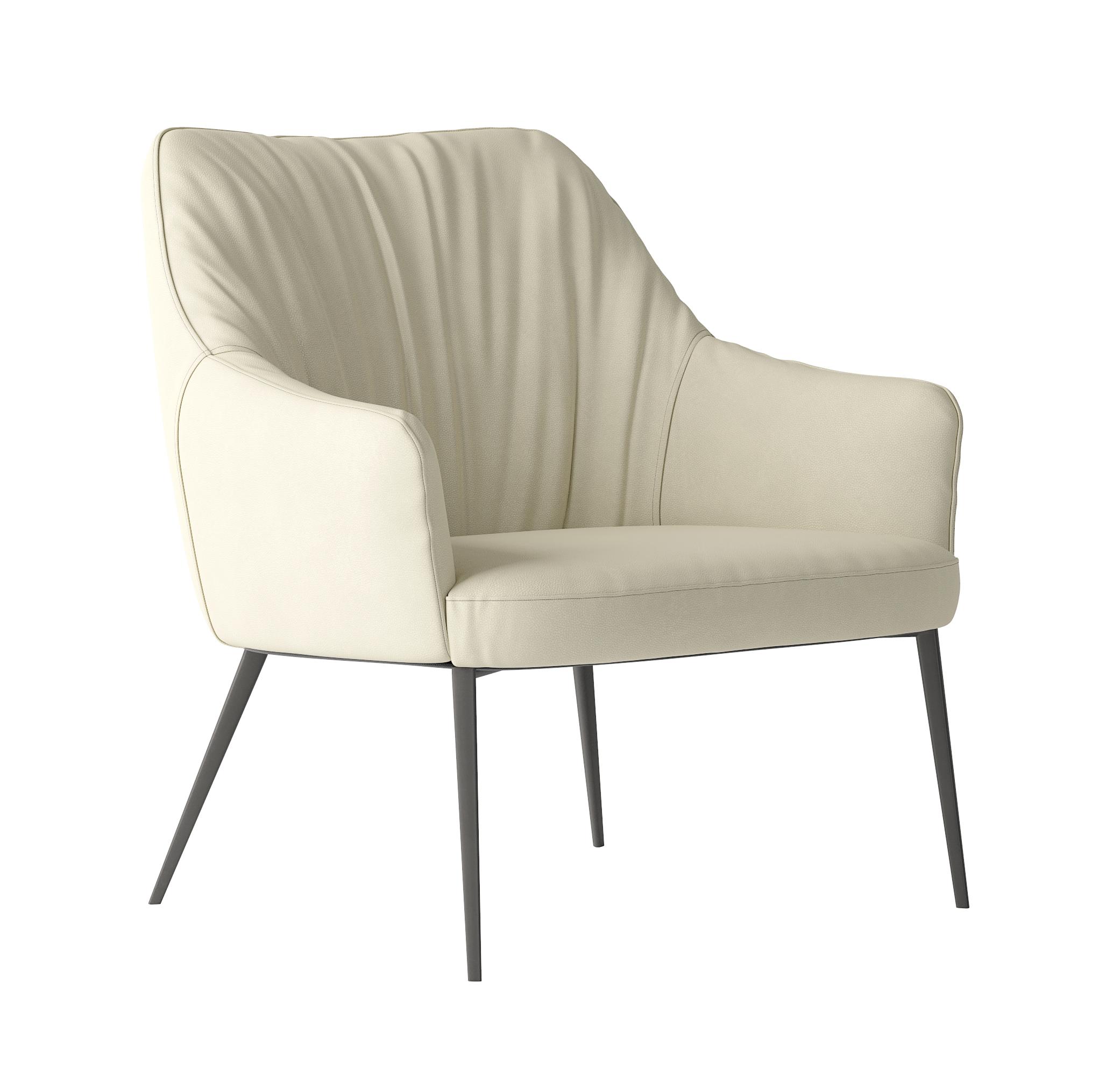 Agata White Lounge Armchair
