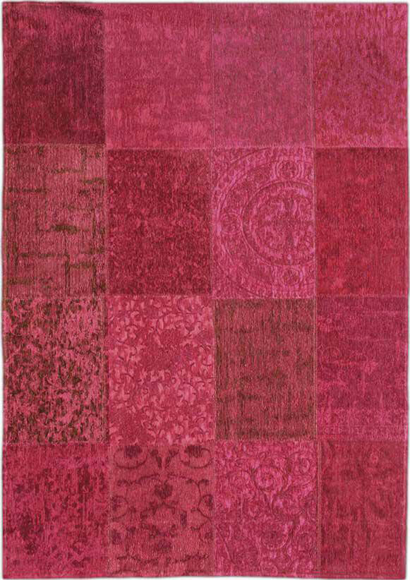 Patchwork Rug Multi Pink ☞ Size: 200 x 280 cm