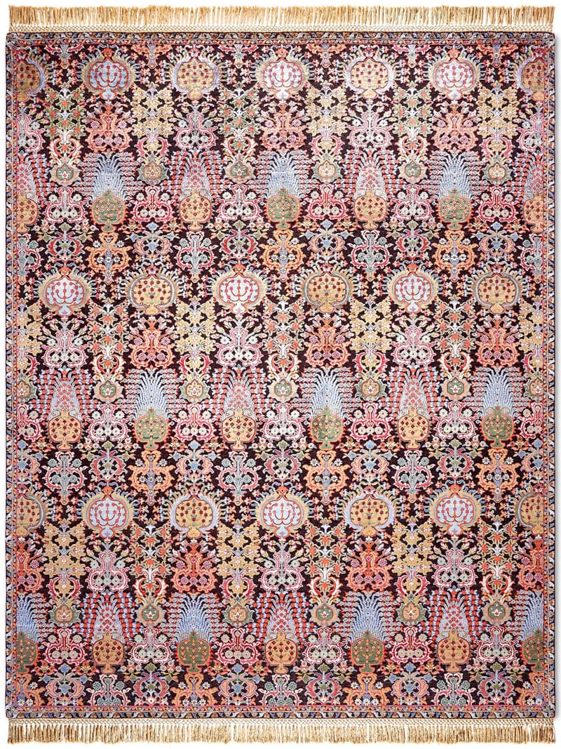 Isfahan Purple Luxury Hand-Knotted Rug