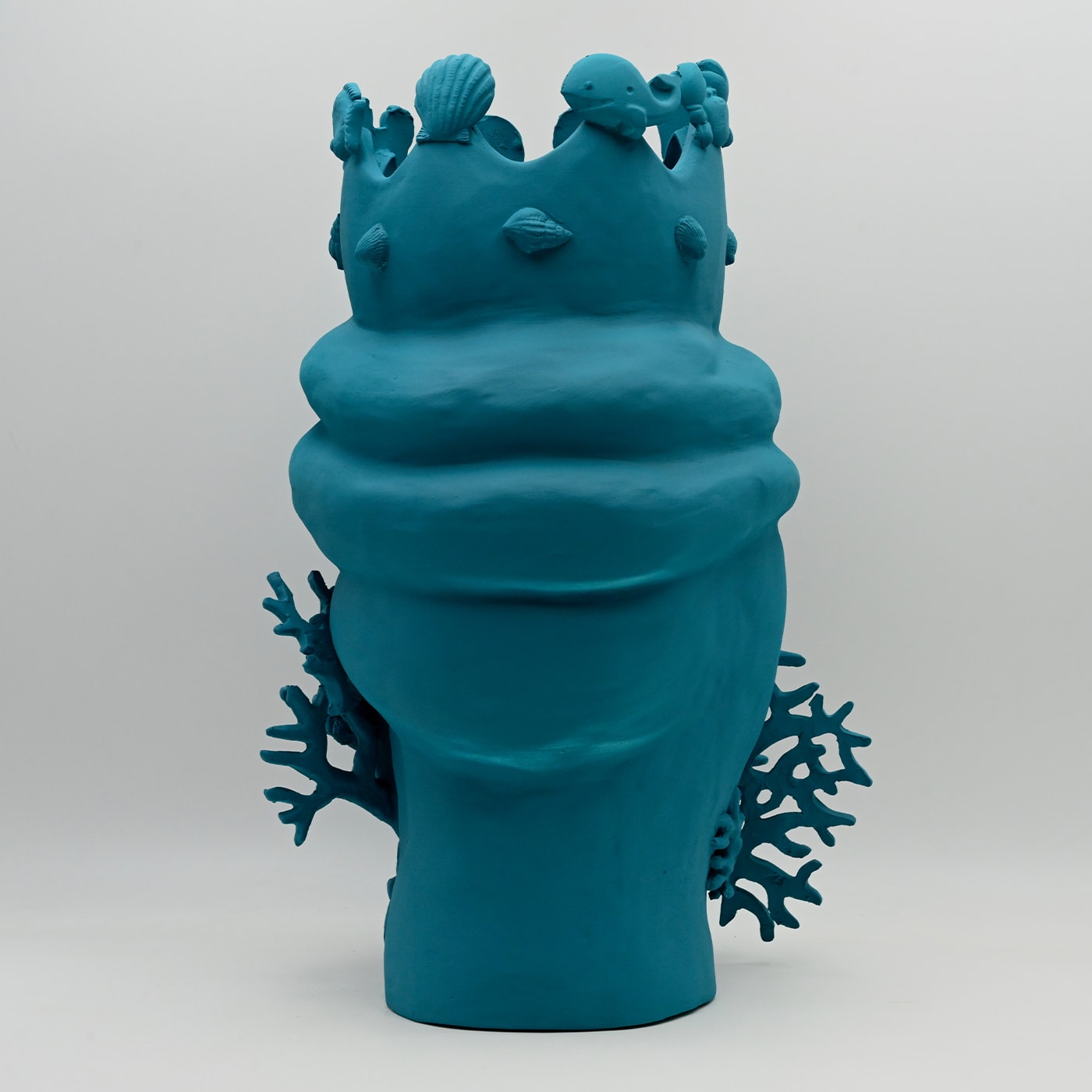 Teal Handmade Moor's Sculpture