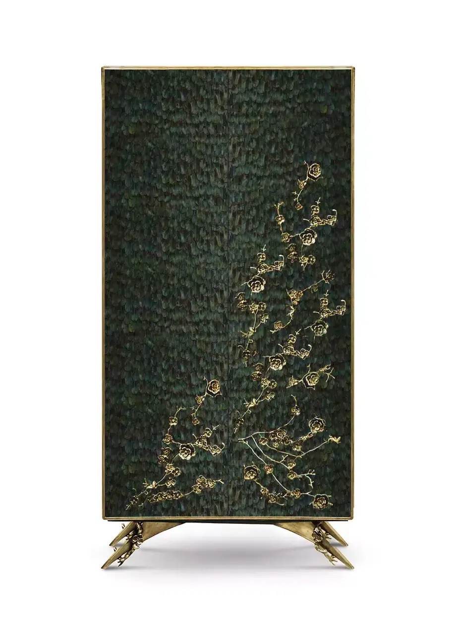Mirage Peacock Feather Armoire