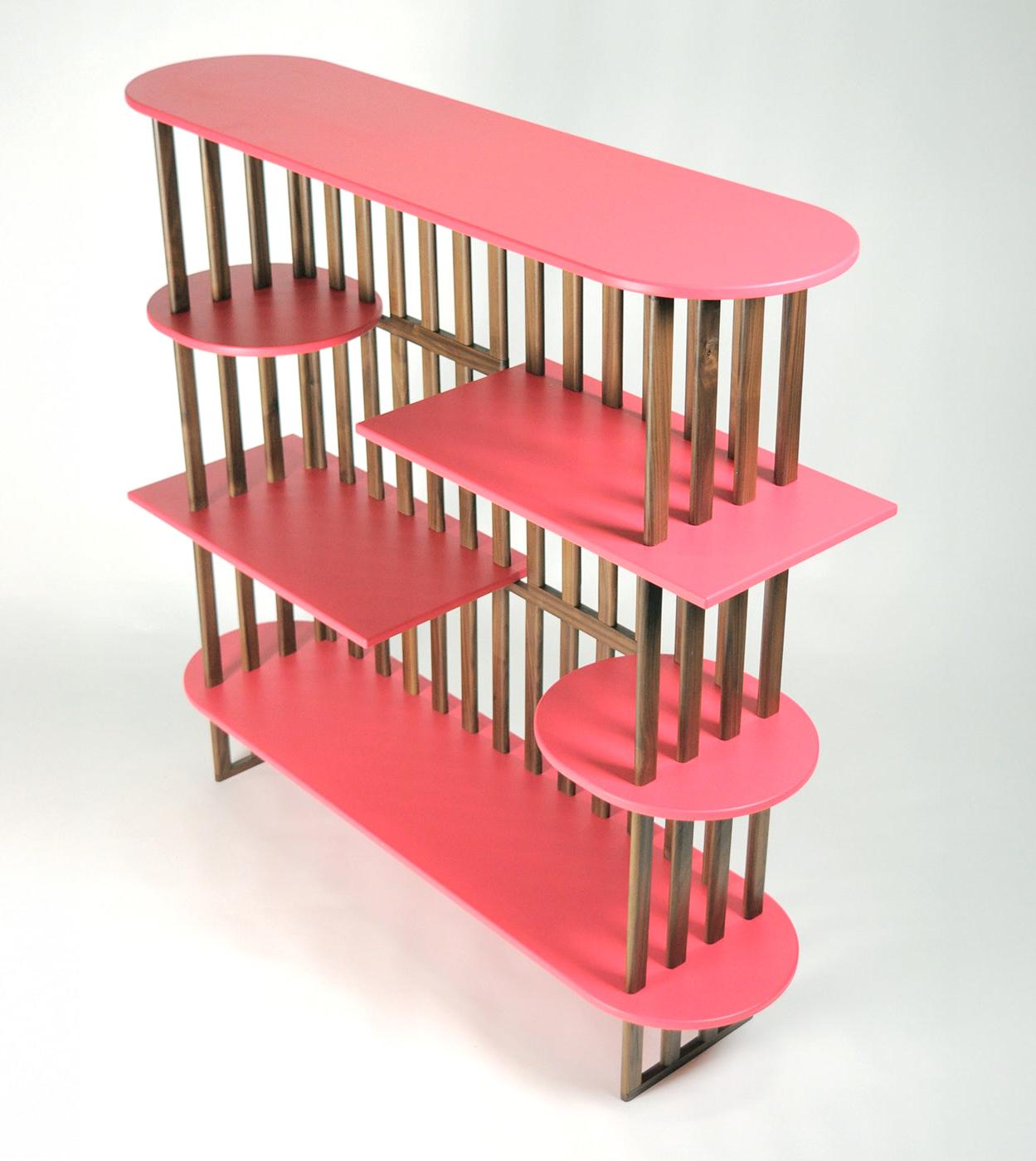 Pink Four-Tier Bookcase