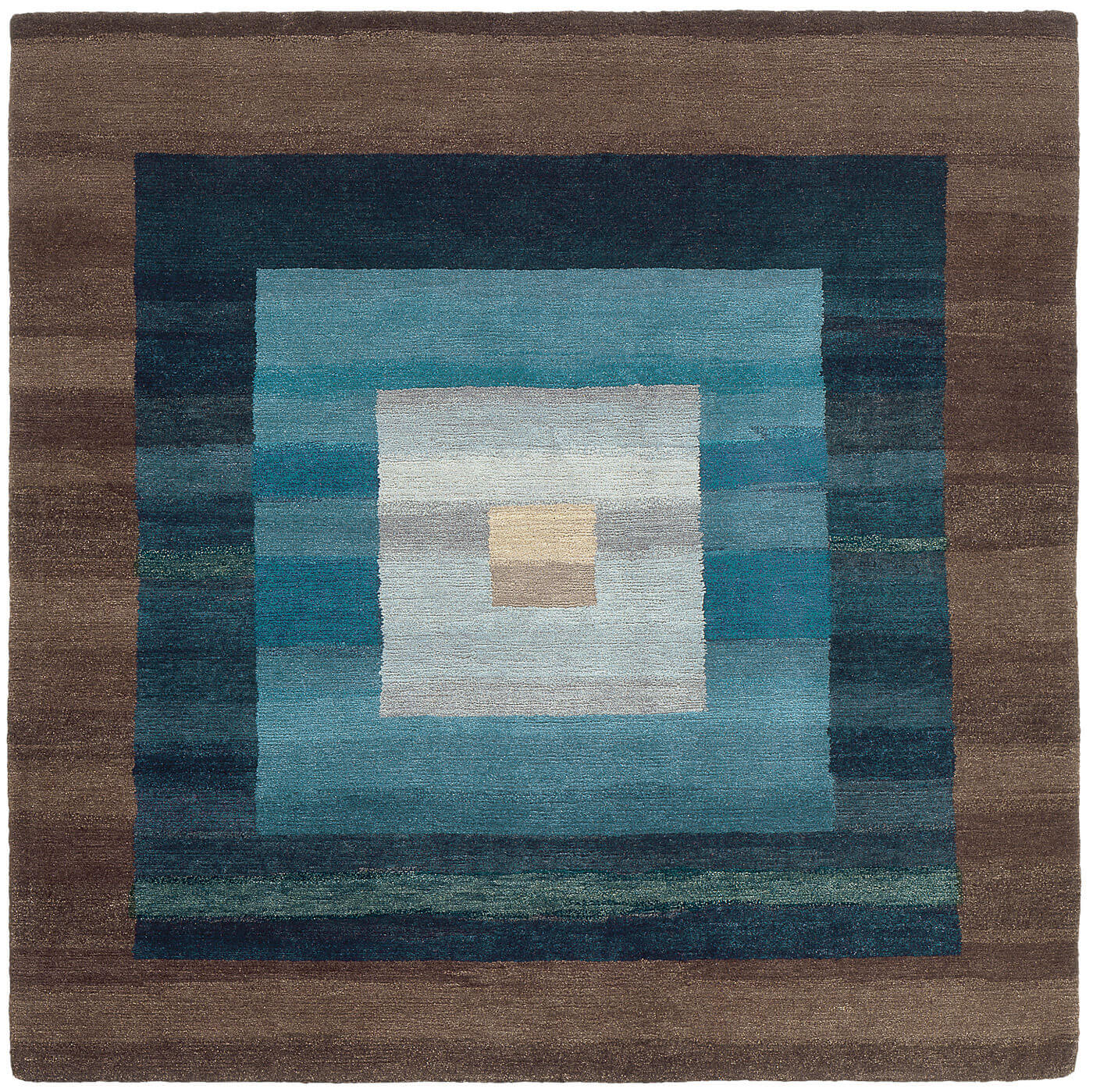 5 Border Blue Rug