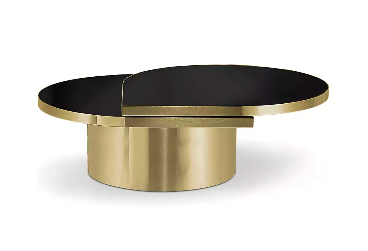 Dewdrops Polished Brass Coffee Table