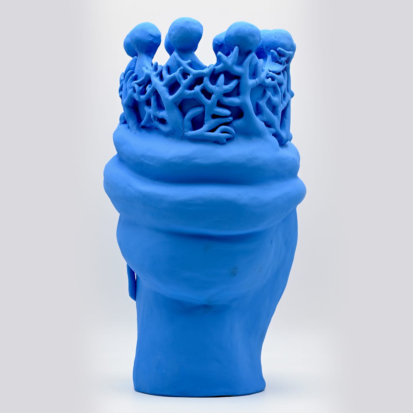 Light Blue Moor's Crafted Sculpture