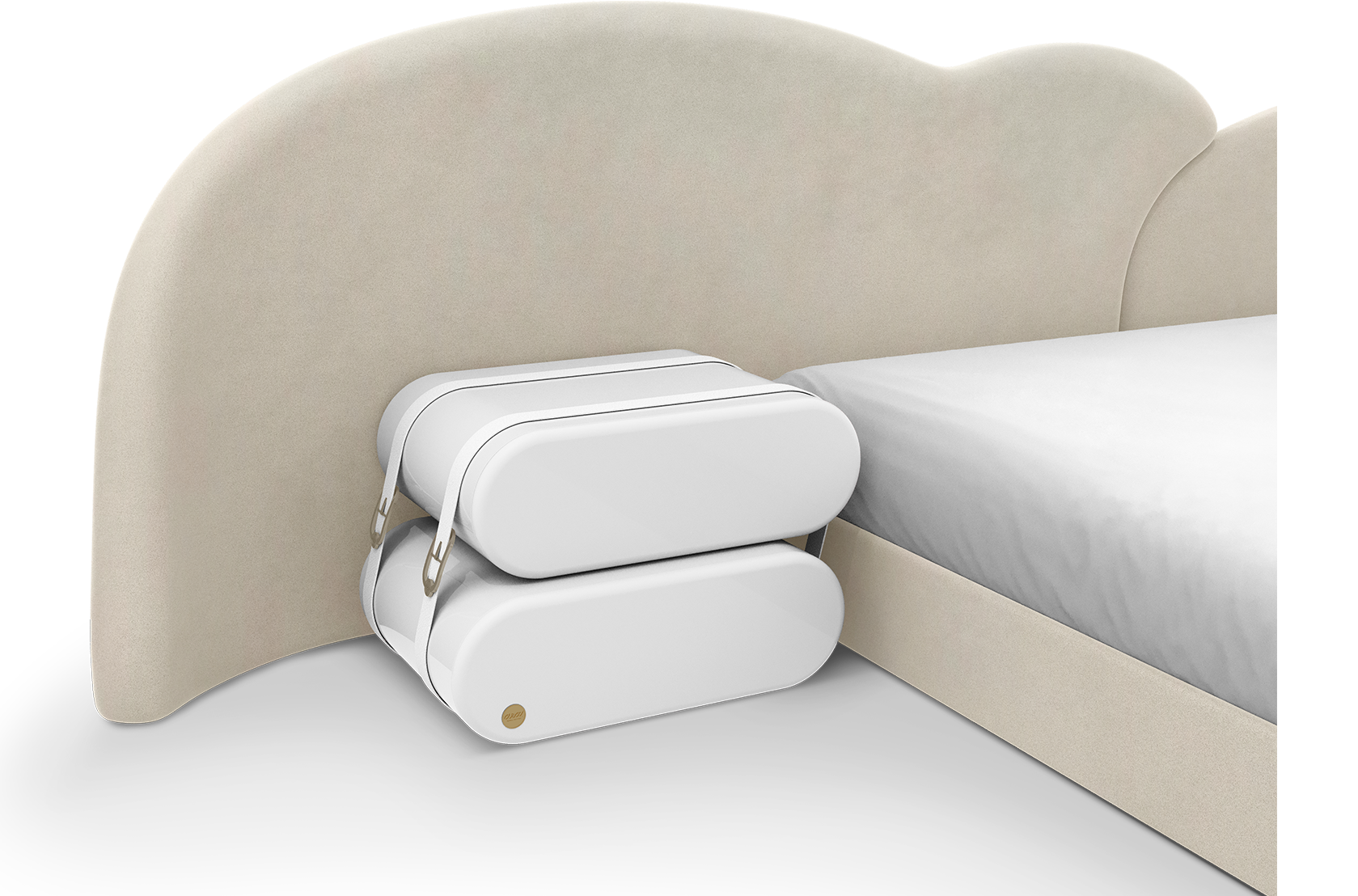 Fluffy Sky 2 Beige Children's Bed