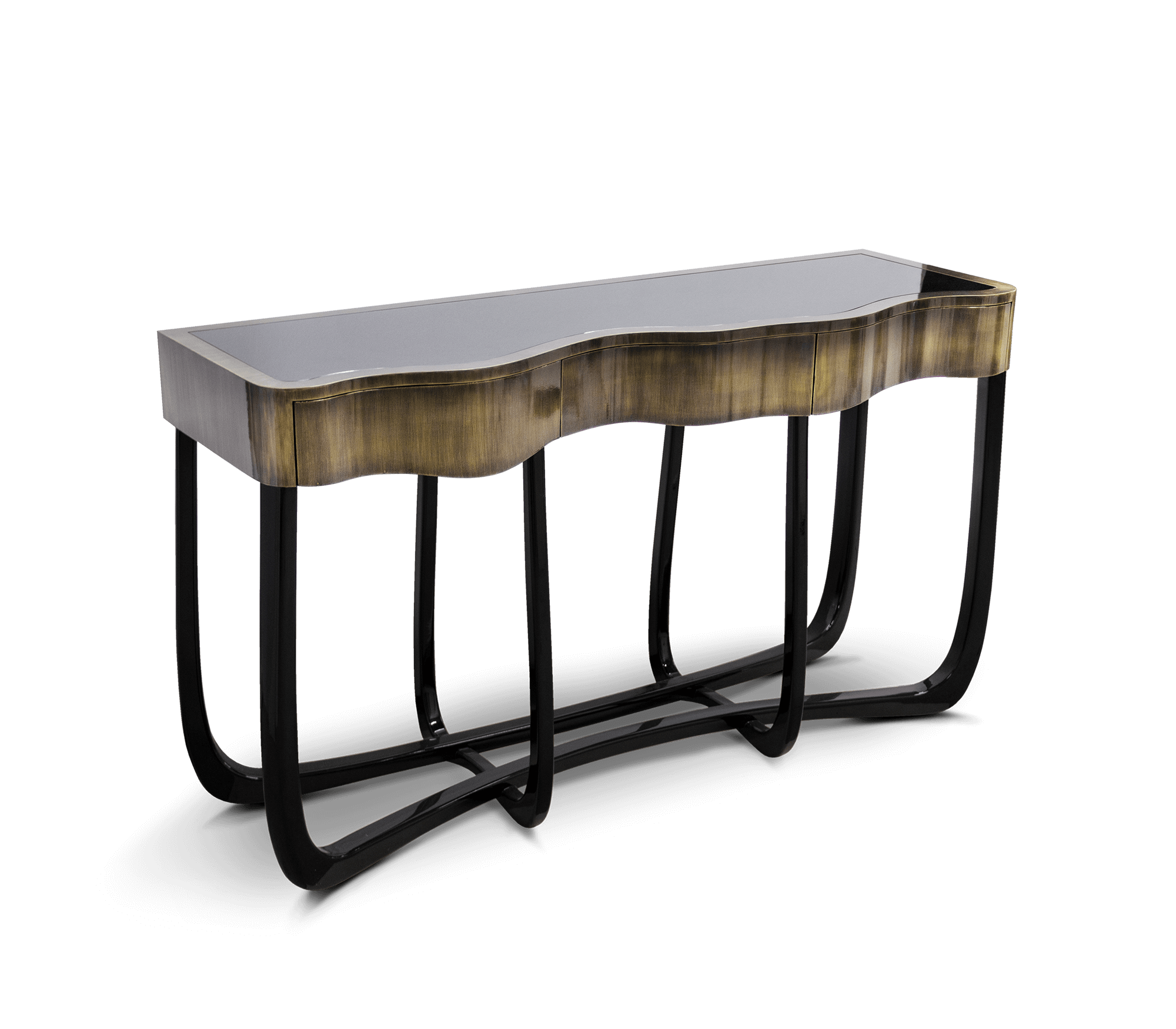 Serpentine Patina Designer Console