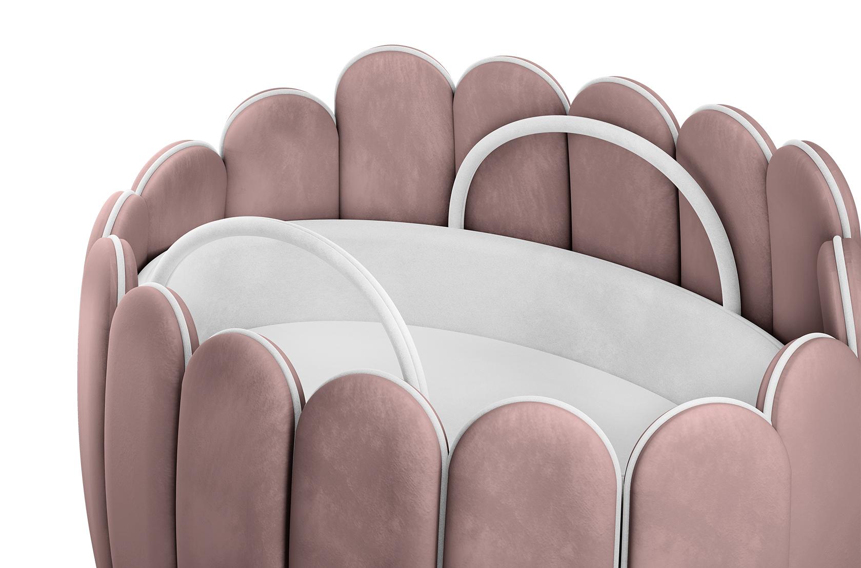 Lotus Pink Rocking Crib