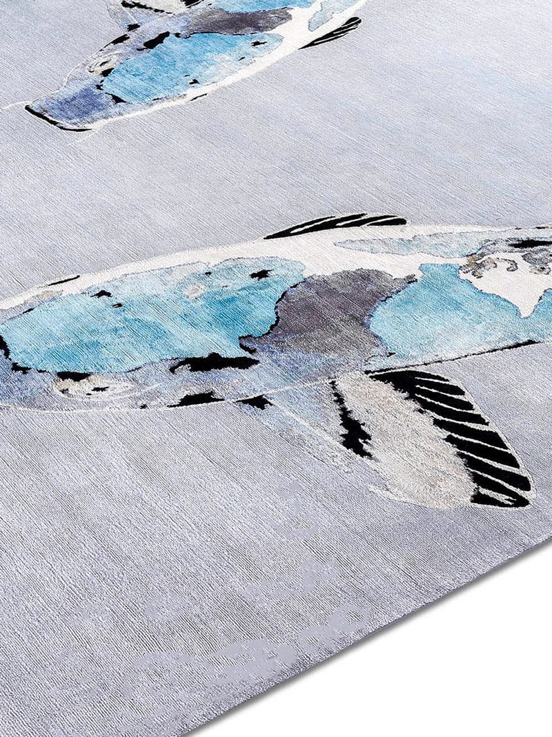 Blue Luxury Hand-Knotted Rug