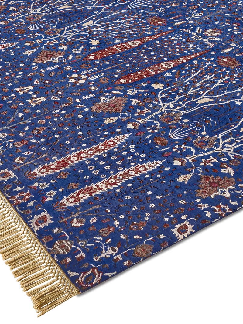 Pine Garden Blue Luxury Rug