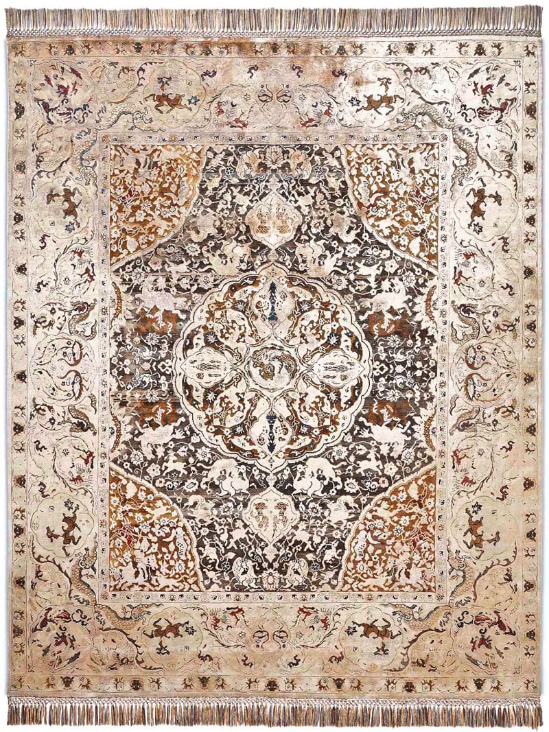 Gold Luxury Hand-Knotted Rug
