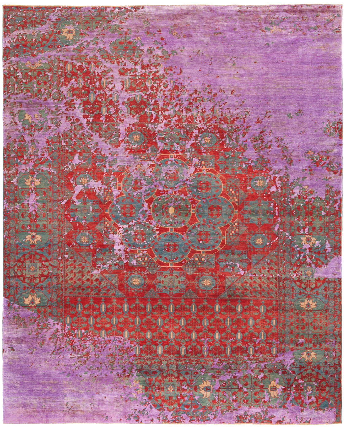 Mamluk Kensington Raved Red E 067 Silk Rug