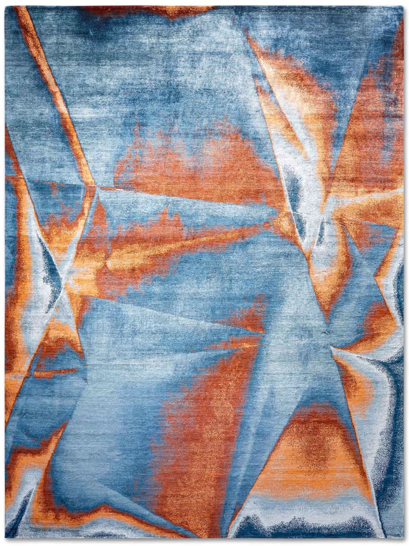 Cyan Copper Luxury Hand-Knotted Rug