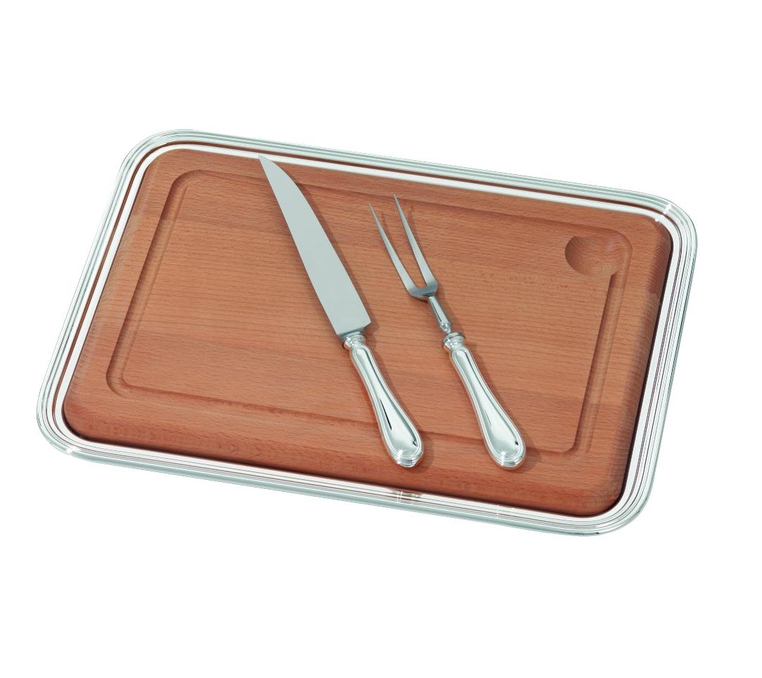 Silver Carving Set with Tray