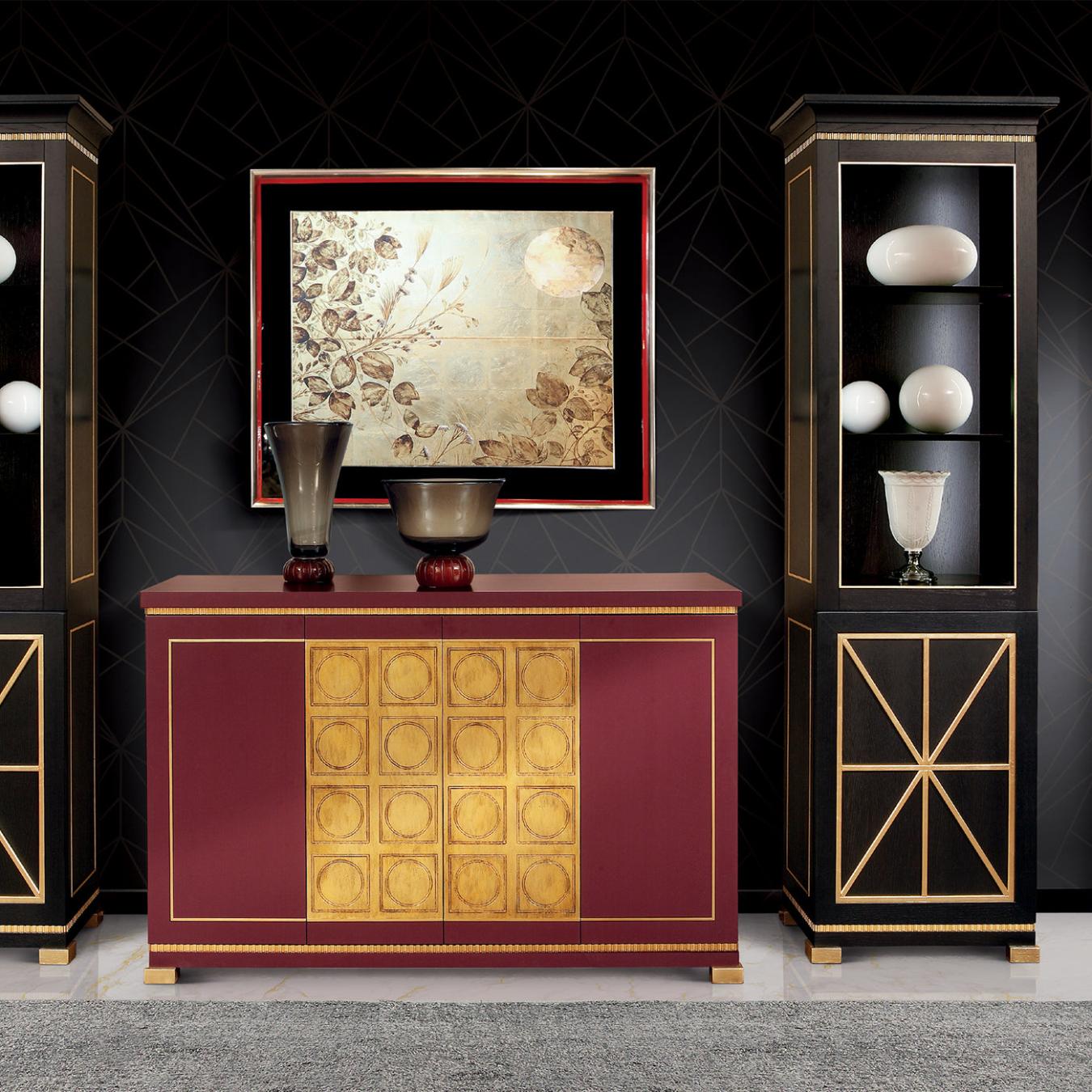 Gold Leaf Sideboard with Lacquer Detail