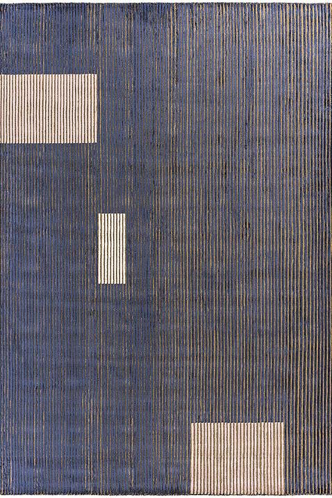 Hand-Loom Viscose Lines Rug