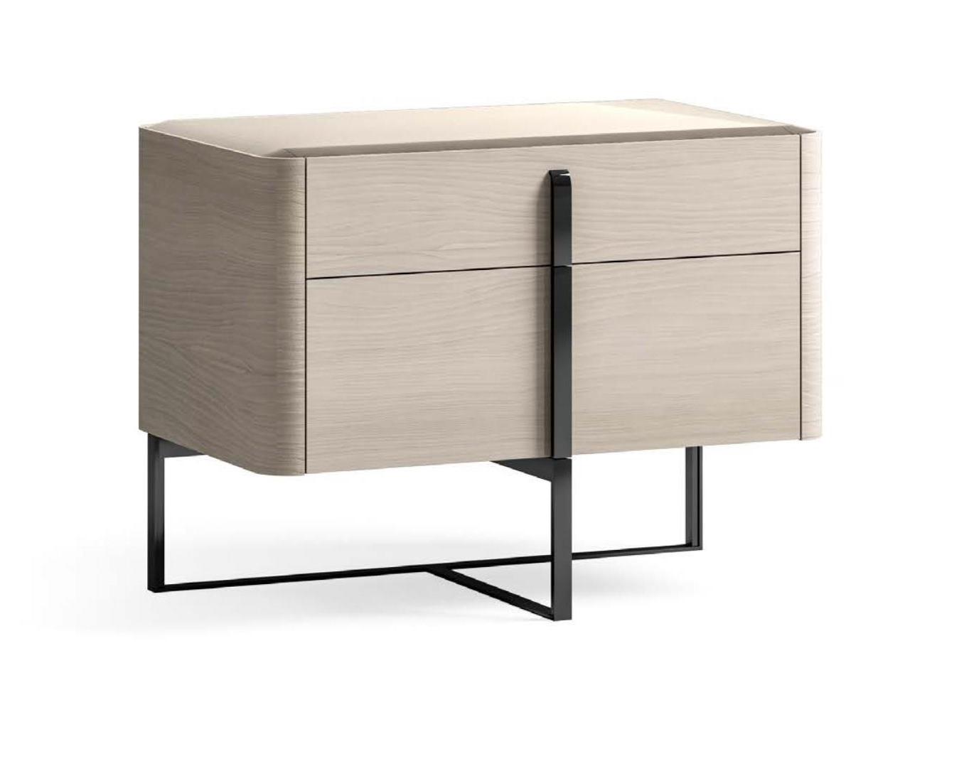 Glass-Top Bedside Table