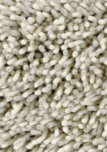 Felted Wool Ivory And Grey Shag Rug Gravel 68209