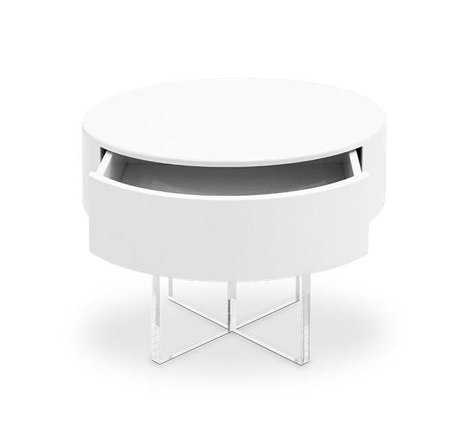 Nimbus White Bedside Table