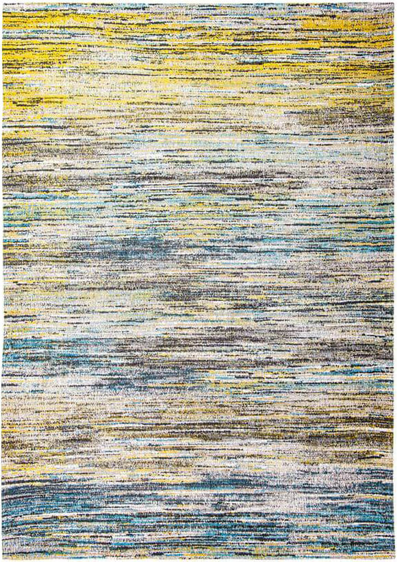 8873 Blue Yellow Mix Rug ☞ Size: 140 x 200 cm