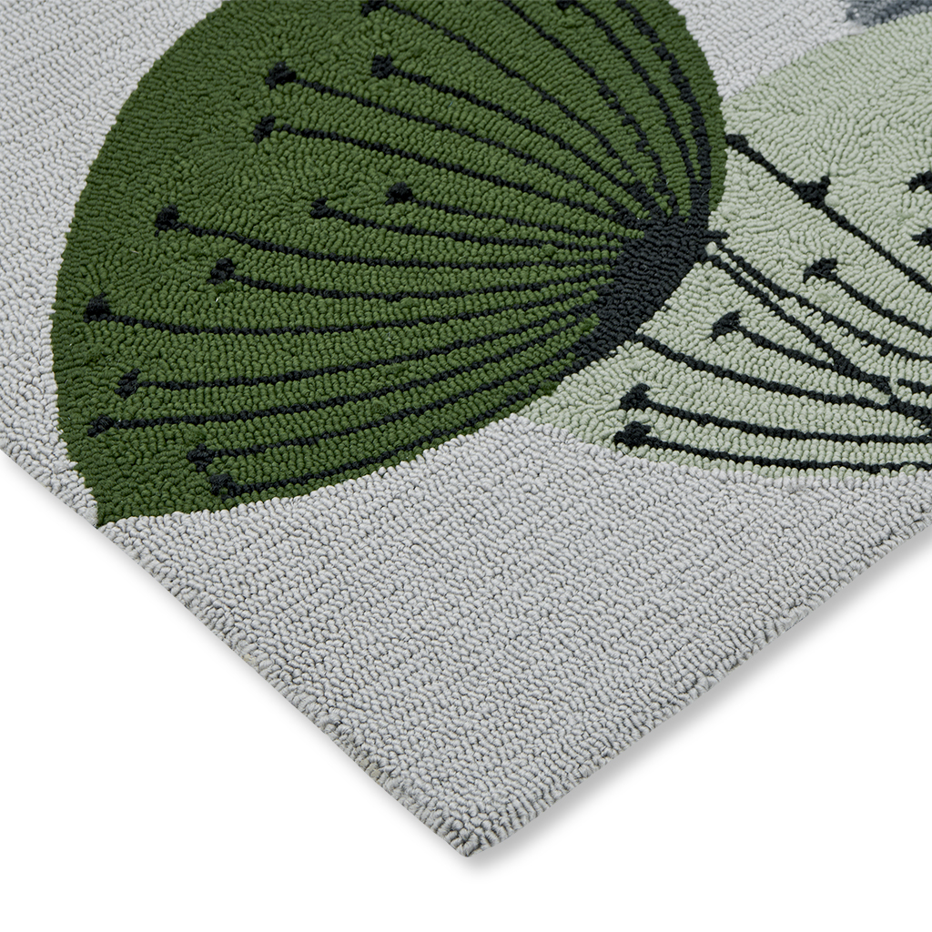 Dand. Clocks Bot. Green outdoor 445807 Rug