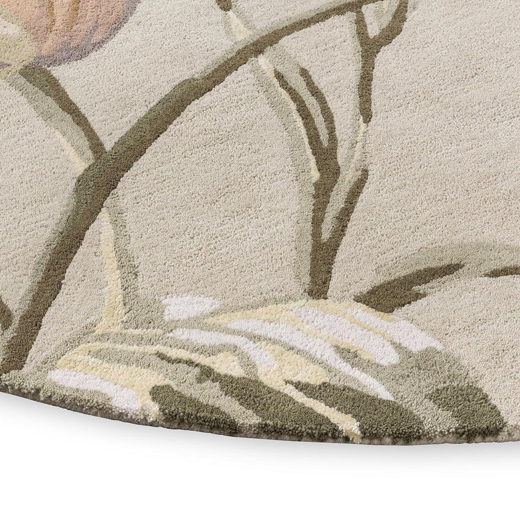 Gosford Natural/Sage Green Round Rug