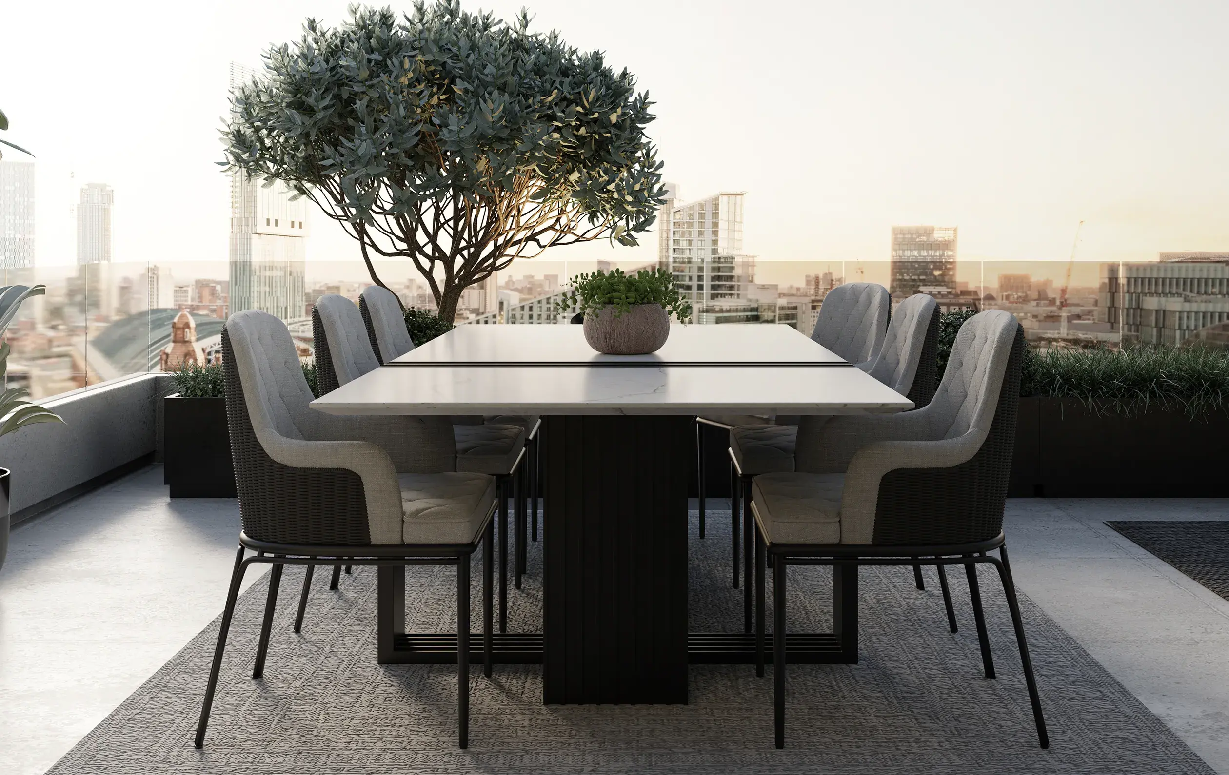 Cyclone Outdoor Dining Table - 5