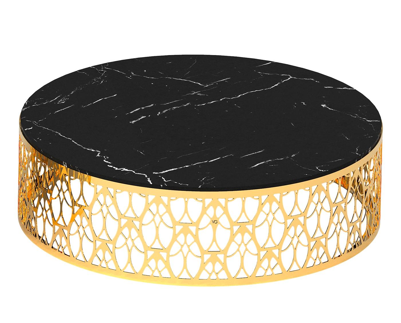 Cabaret Gold Finish Coffee Table