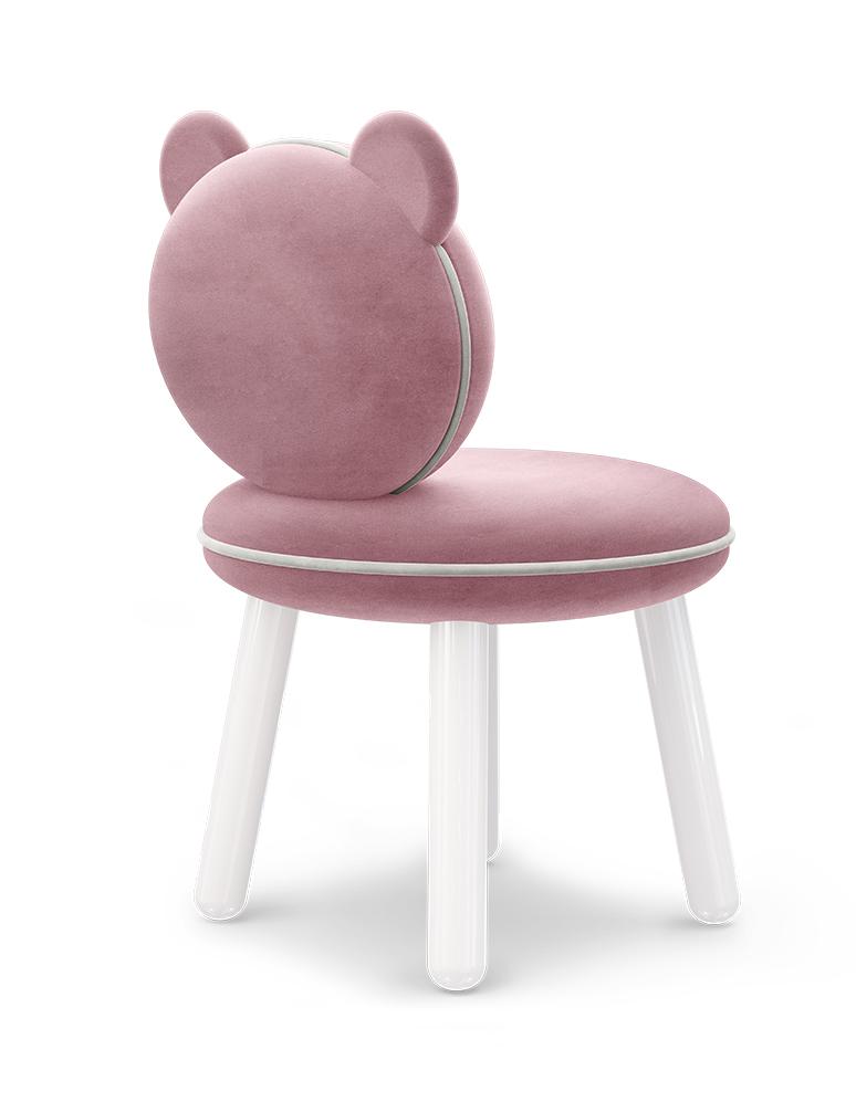 Fluffy Pink Bear Children's Chair
