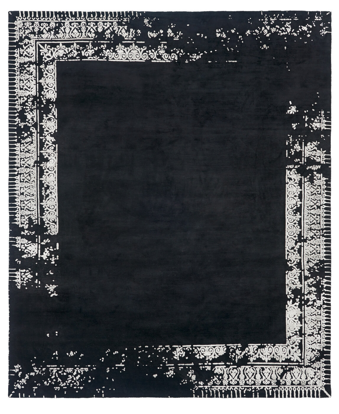 Ferrara Special Border Black Rug