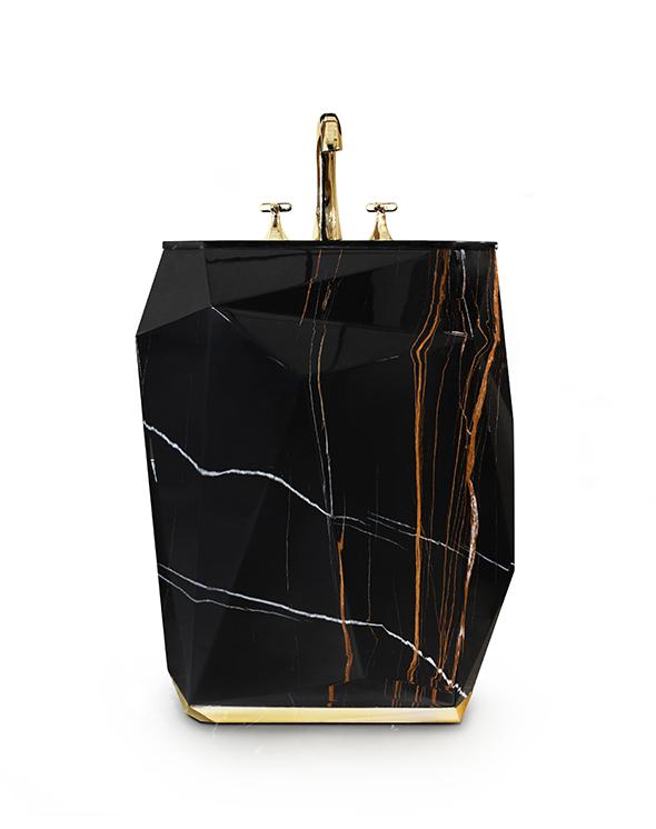 Jewel Faux Marble Pedestal Basin