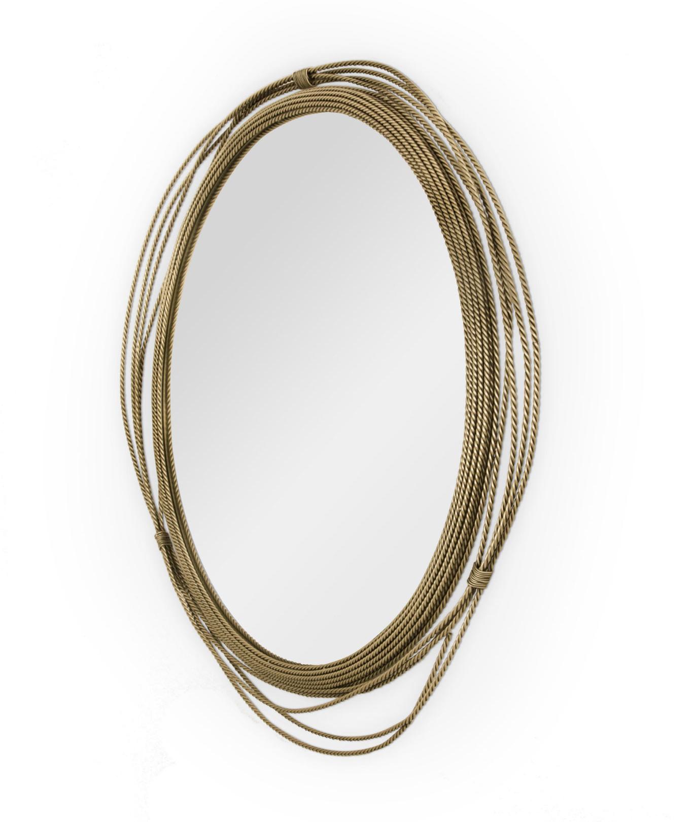 Circular Brass Wall Mirror