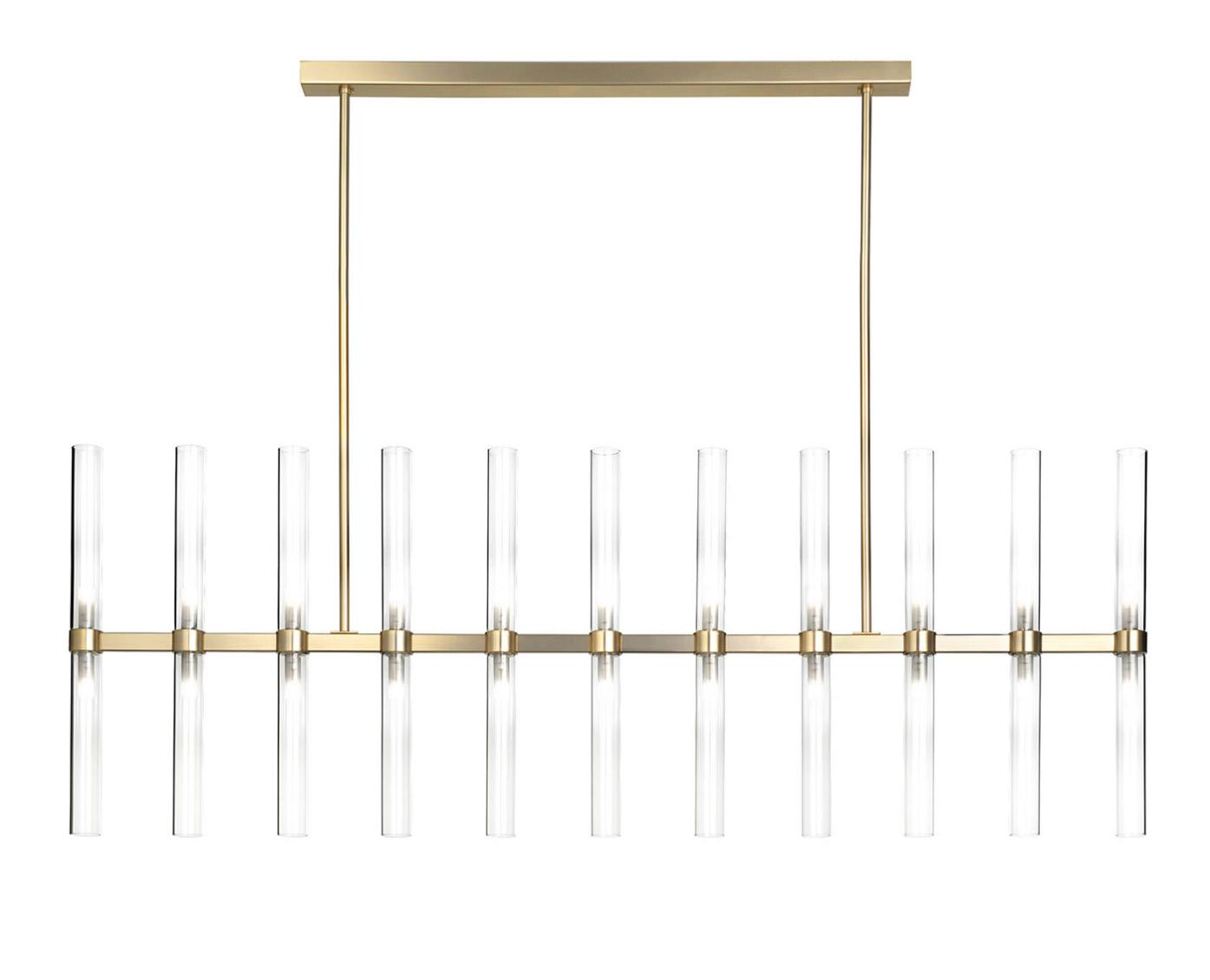 Rectangular Glass Tube Chandelier