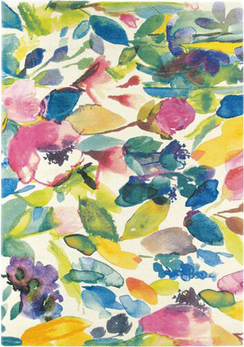 Colorful Floral Rug Bluebellgray Mode ☞ Size: 200 x 280 cm