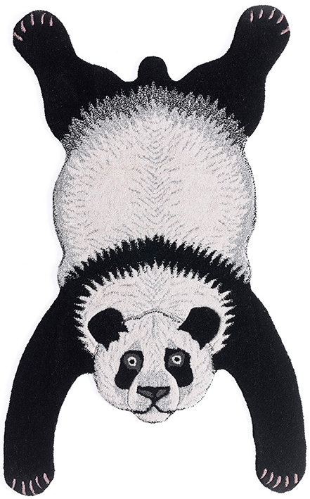 Animals Panda Black / White Rug