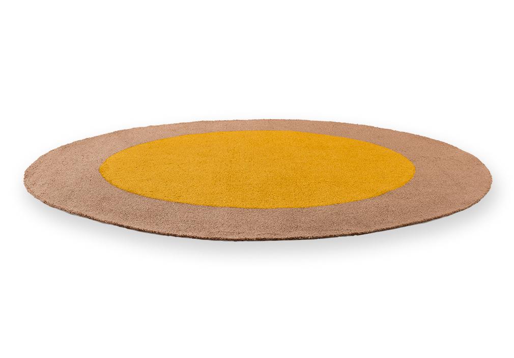 Festival Round Yellow Outdoor Rug