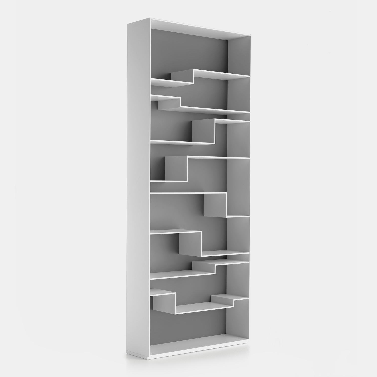 Melody Bookcase ☞ Backrest: Matt Lacquered Medium Grey