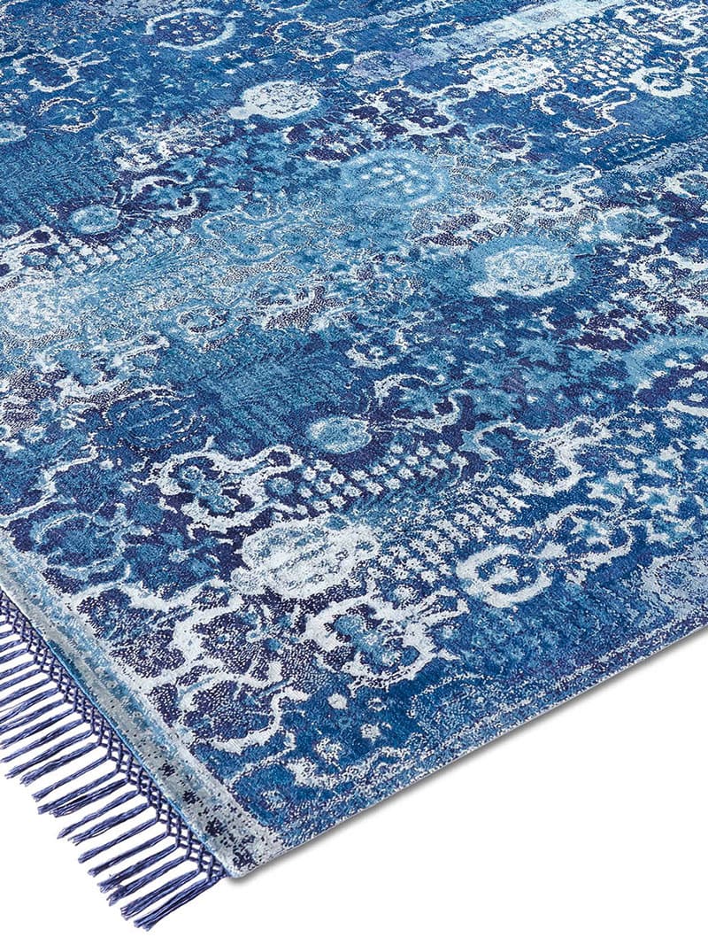 Woods Blue Hand-Knotted Rug