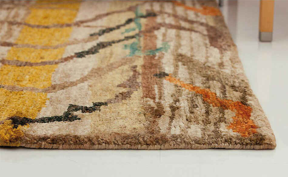 Indian Hand-knotted Brown Jute Floor Rug - Himalaya Cass Lt Brown