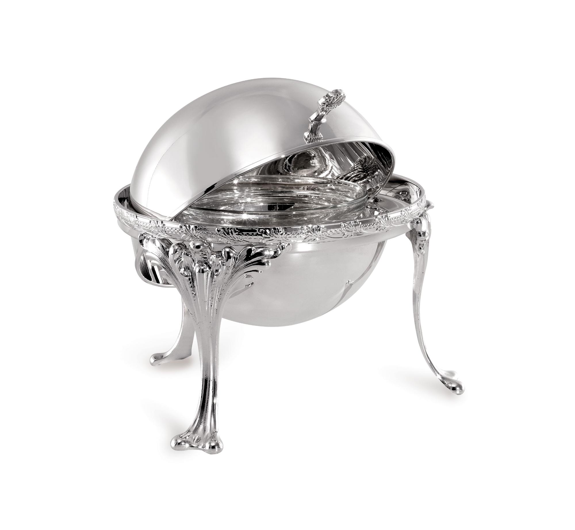 Silver Caviar Serving Bowl with Lid