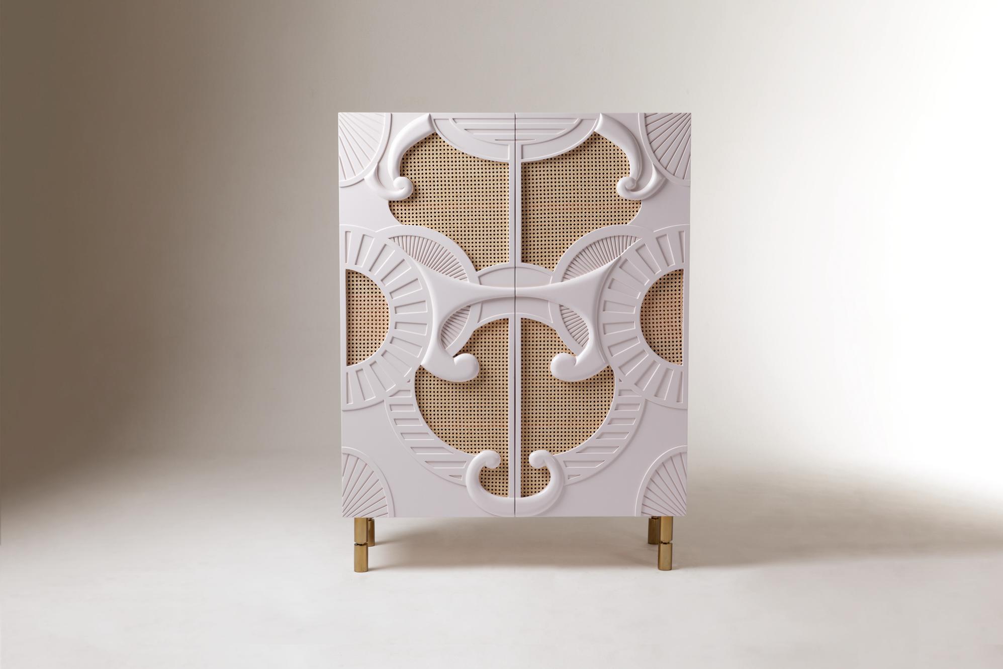 Traje De Luces Handcrafted Bar Cabinet