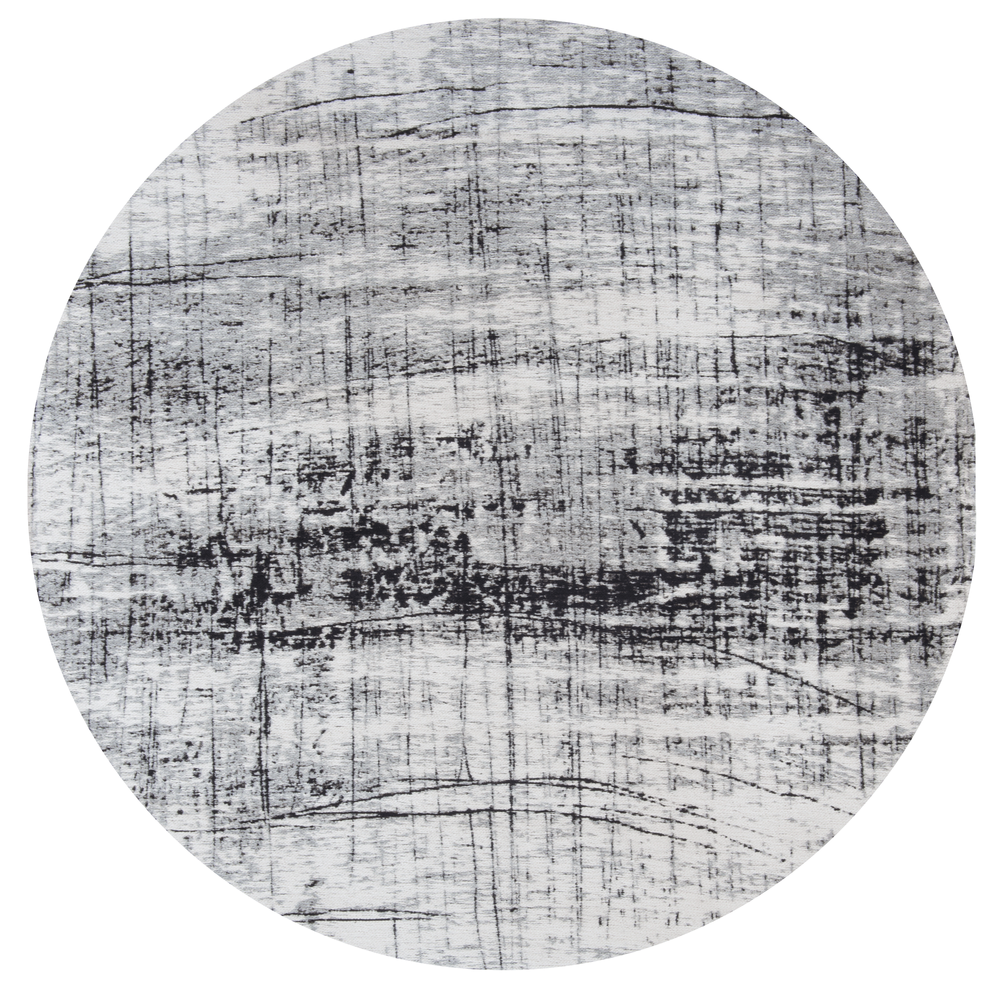 Black & White 8926 Round Rug