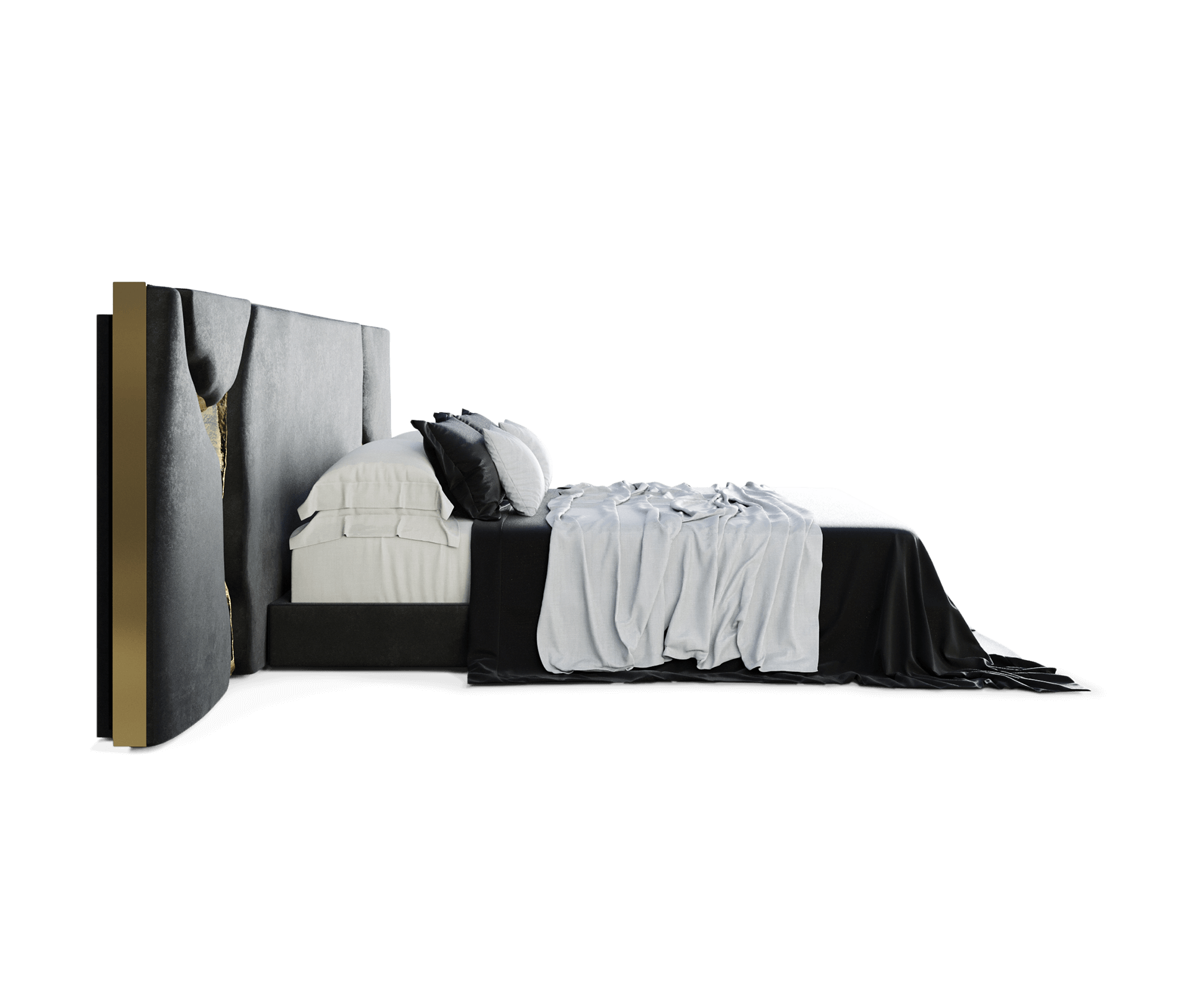 Fissure Black Headboard